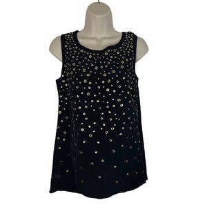 INC INTERNATIONAL CONCEPTS Women's Small Studded Embellished Blouse High Low Hem